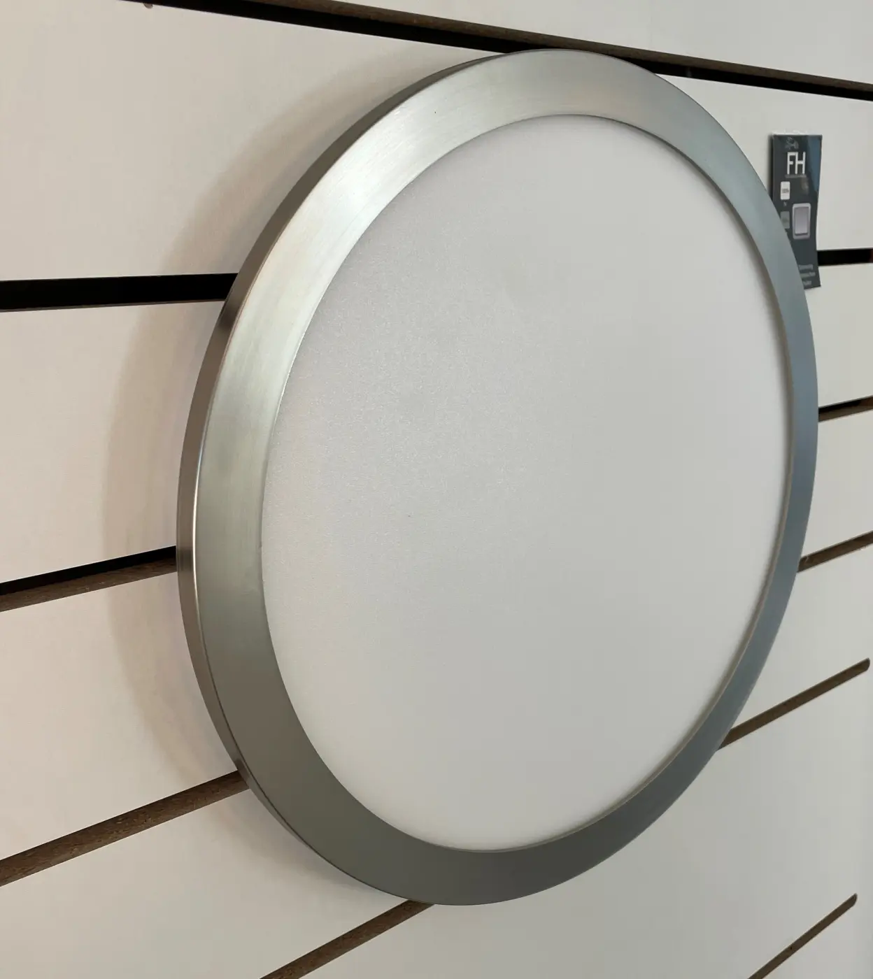 LED-Deckenleuchte 12732.. Nickel matt, Weiss ca. 40cm