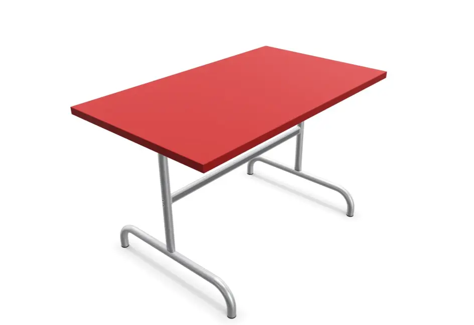 Metalltisch Säntis Rot von Schaffner Metall ca. 117x70x72cm