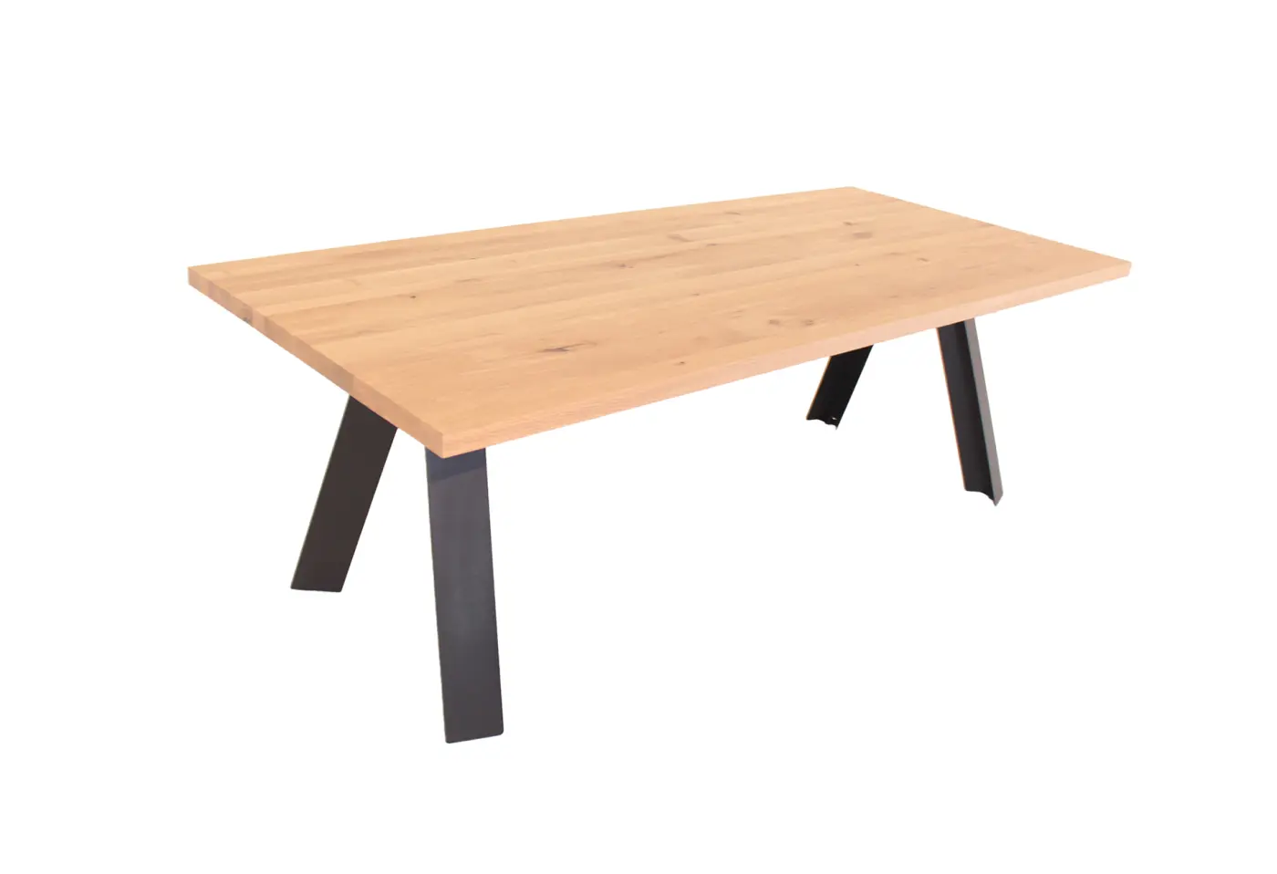 Esstisch 23783 Eiche massiv, astig, bianco geölt. ca. 220x100x75cm