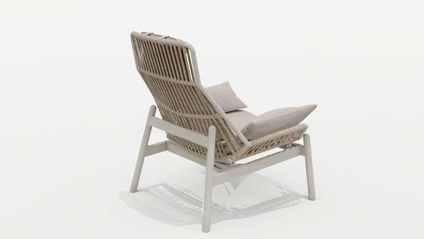 Sessel mit Hocker 23924.. Sand von Zebra Wasserdicht Batyline