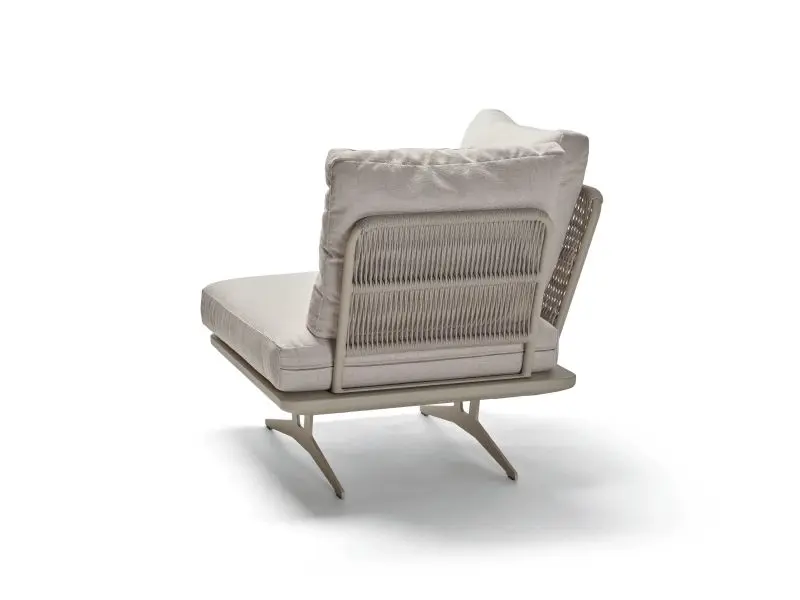 Eckelement Enya Greige von Stern Kissen 100% Polyacryl Vanilla Kordel ca. 95x95x85cm