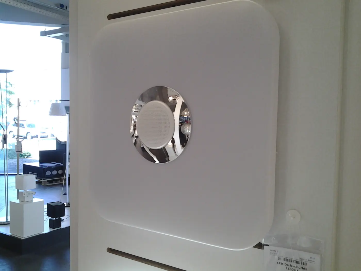 LED-Deckenleuchte 11006.1 Acryl Weiss matt, Grau Kunststoff, Chrom ca. 35x35x7,5cm