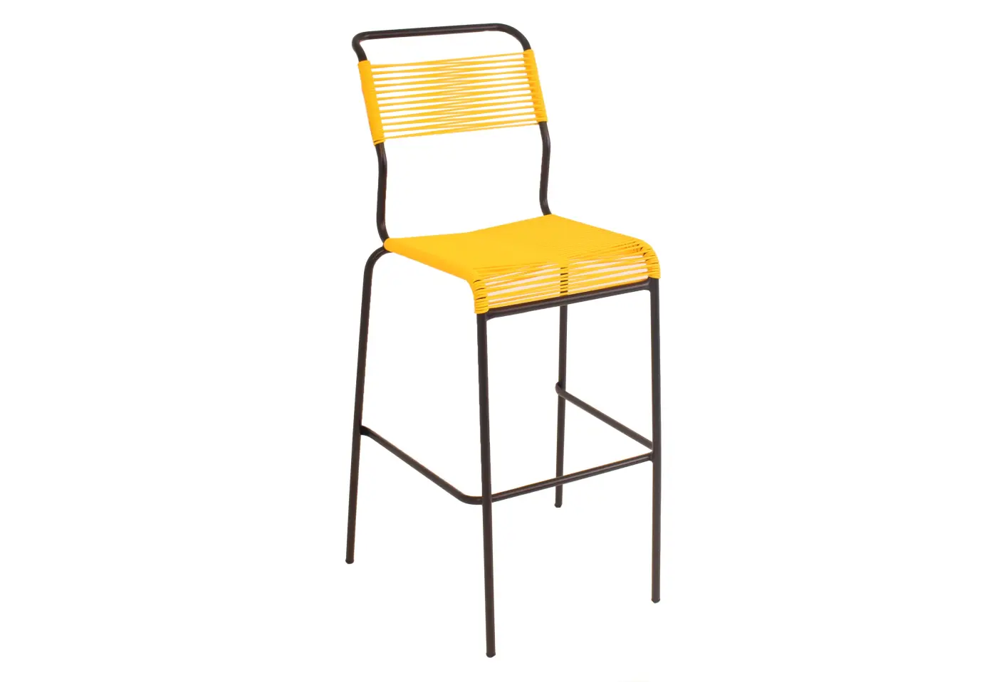 Spaghetti-Barstuhl Säntis Gelb von Schaffner Kunststoff ca. 50x114x60cm