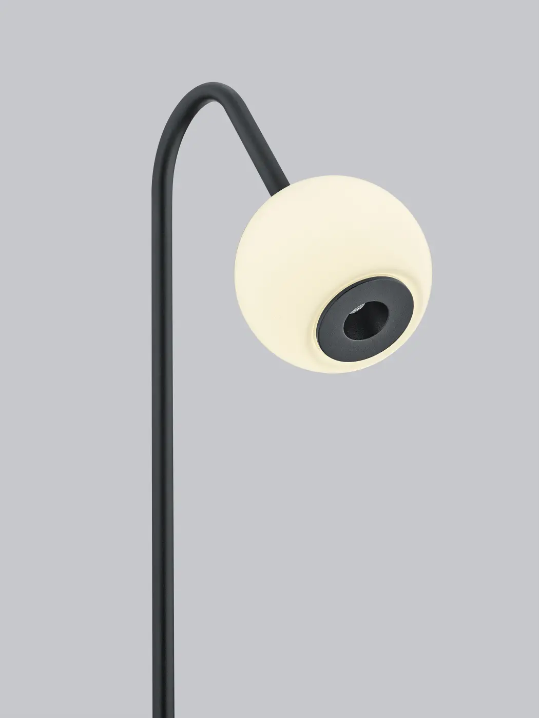 LED-Stehleuchte Bono Weiss, Schwarz von Helestra Aluminium, Opalglas ca. 34x141cm