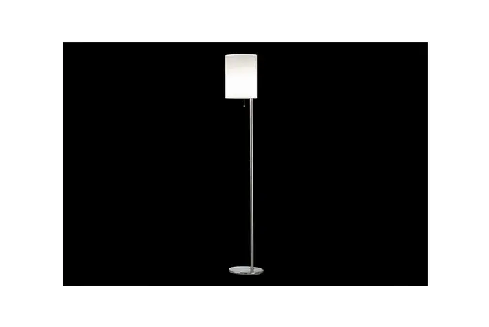 LED-Stehleuchte 2483.. Nickel matt, Weiss Stoff ca. 26x165cm