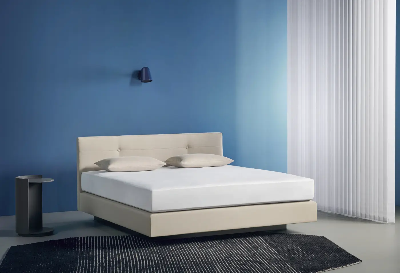 Boxspringbett Aurora von Riposa Stoffbezug stone 602 ca. 180x200cm