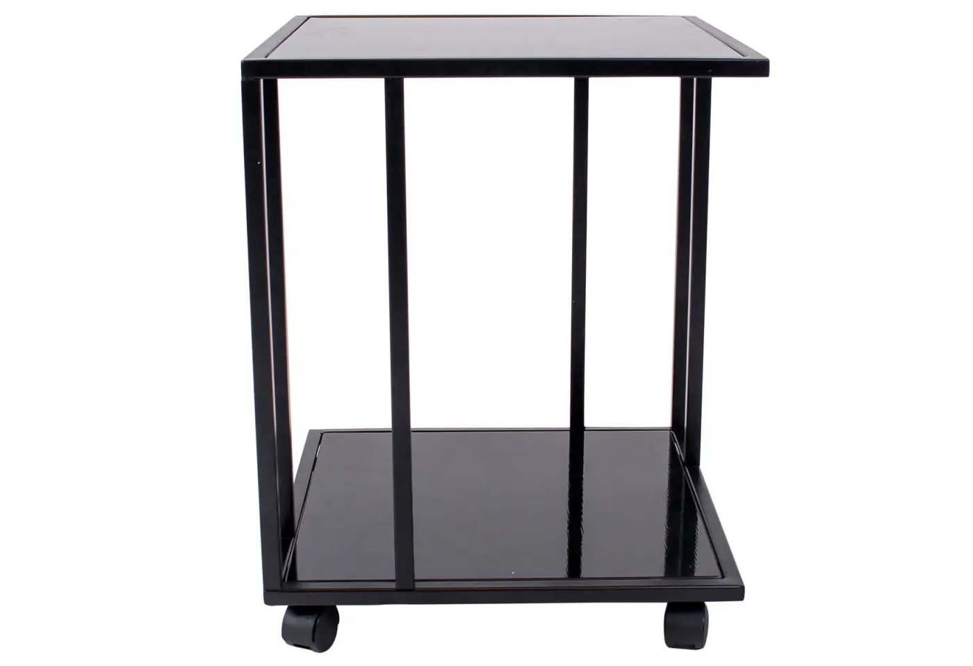 Beistelltisch 18470 schwarz lackiert Sicherheitsglas ca. 40x51x40cm