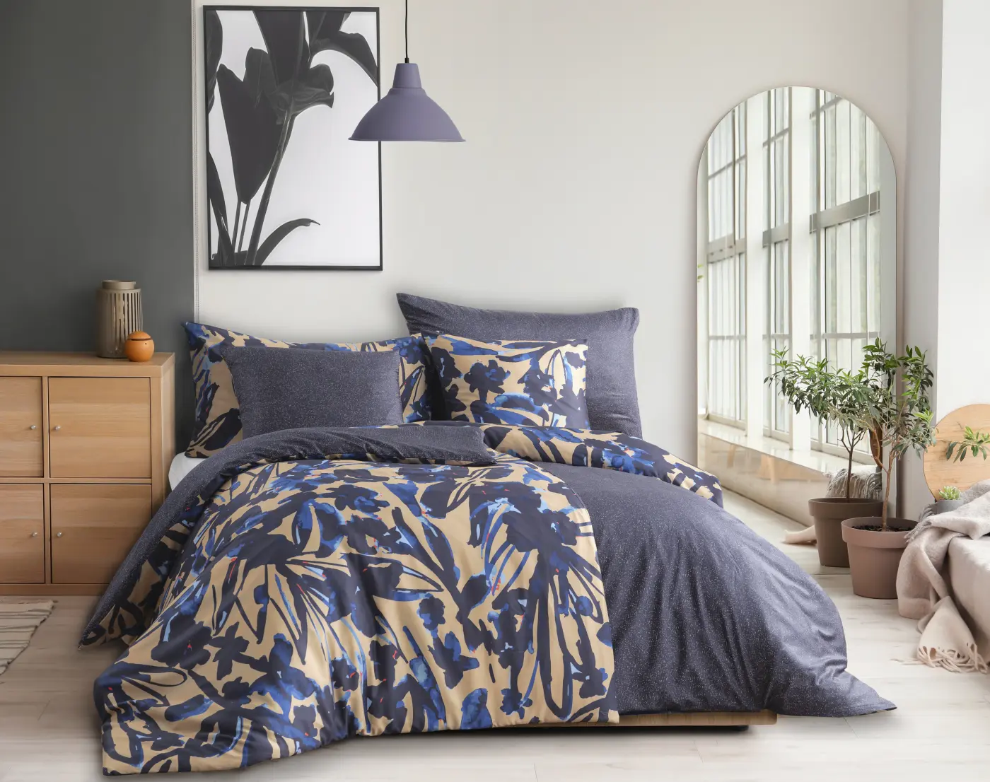 Duvetanzug 160x210 Esprit, Pia Dunkelblau, Hellblau, Beige, Cremeweiss, Anthrazit, Rot 100% Baumwolle ca. 210x160cm
