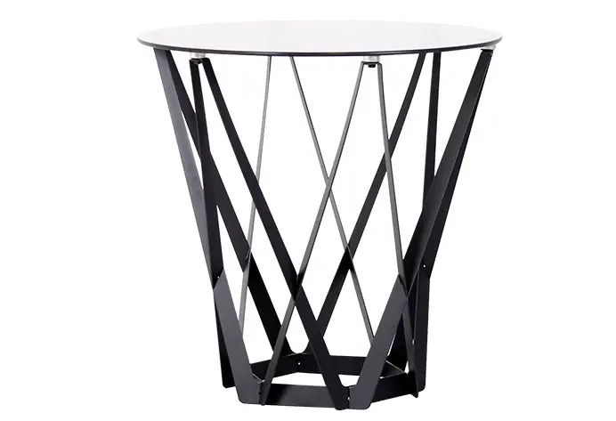 Beistelltisch 21000.. grau Sicherheitsglas ca. 50x50cm