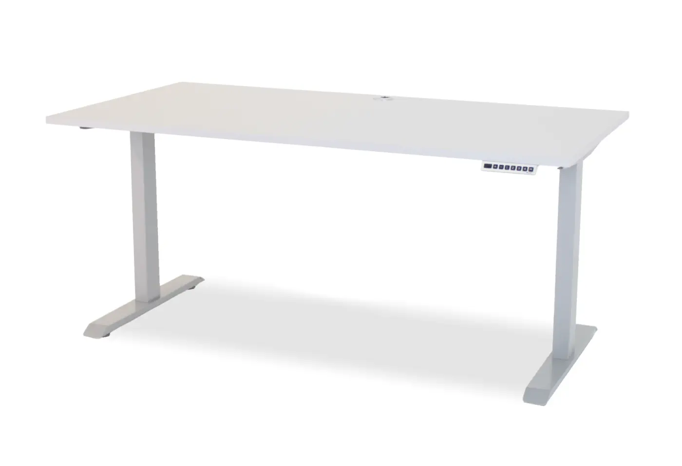 Schreibtisch Altnau Platingrau Melaminharzbeschichtung ca. 160x80x72cm