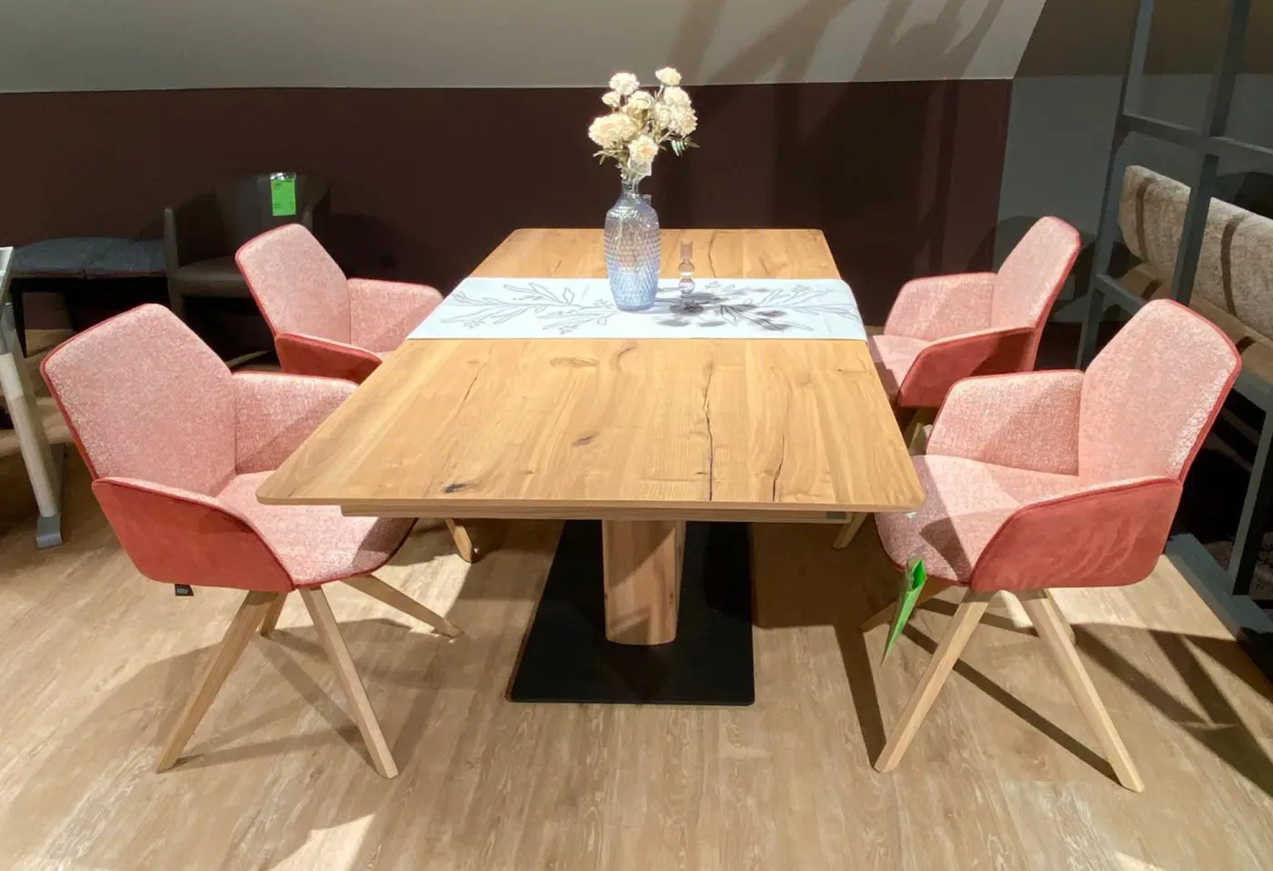 Tischgarnitur: Tisch Easy und Stühle Honey Plus rost/rot von Schöner Wohnen Stoff