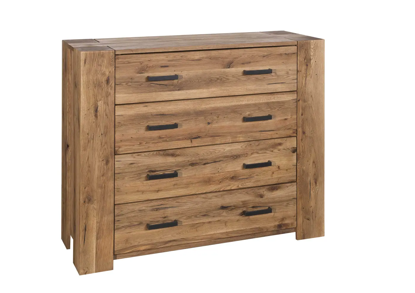 Kommode 4031.2 Sumpfeiche massiv geölt ca. 120x100x45cm