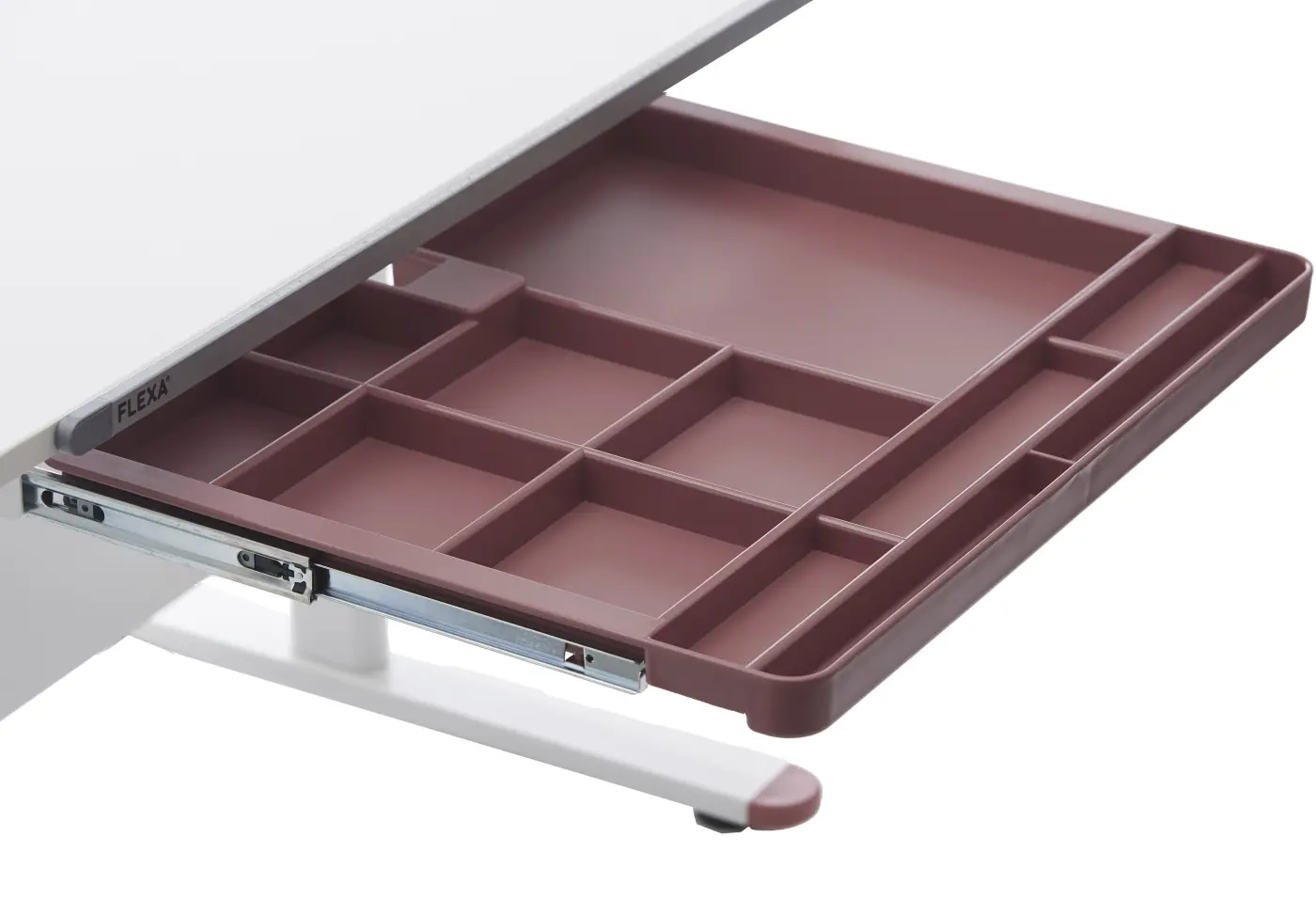 Schreibtisch Evo Weiss, Misty Rose von Flexa Metall ca. 120x70cm