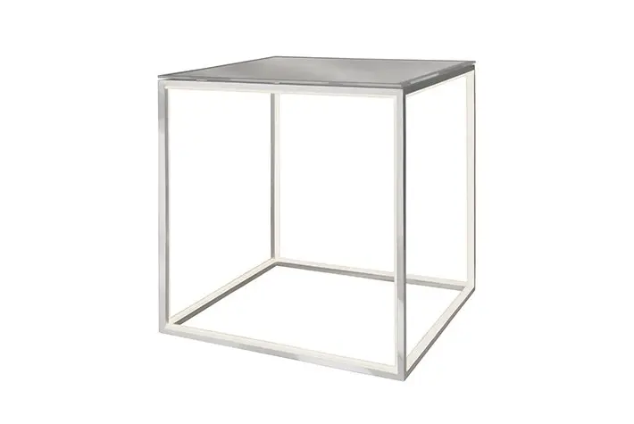 LED-Würfel 11202.. Grau Glasplatte ca. 42x42x42cm