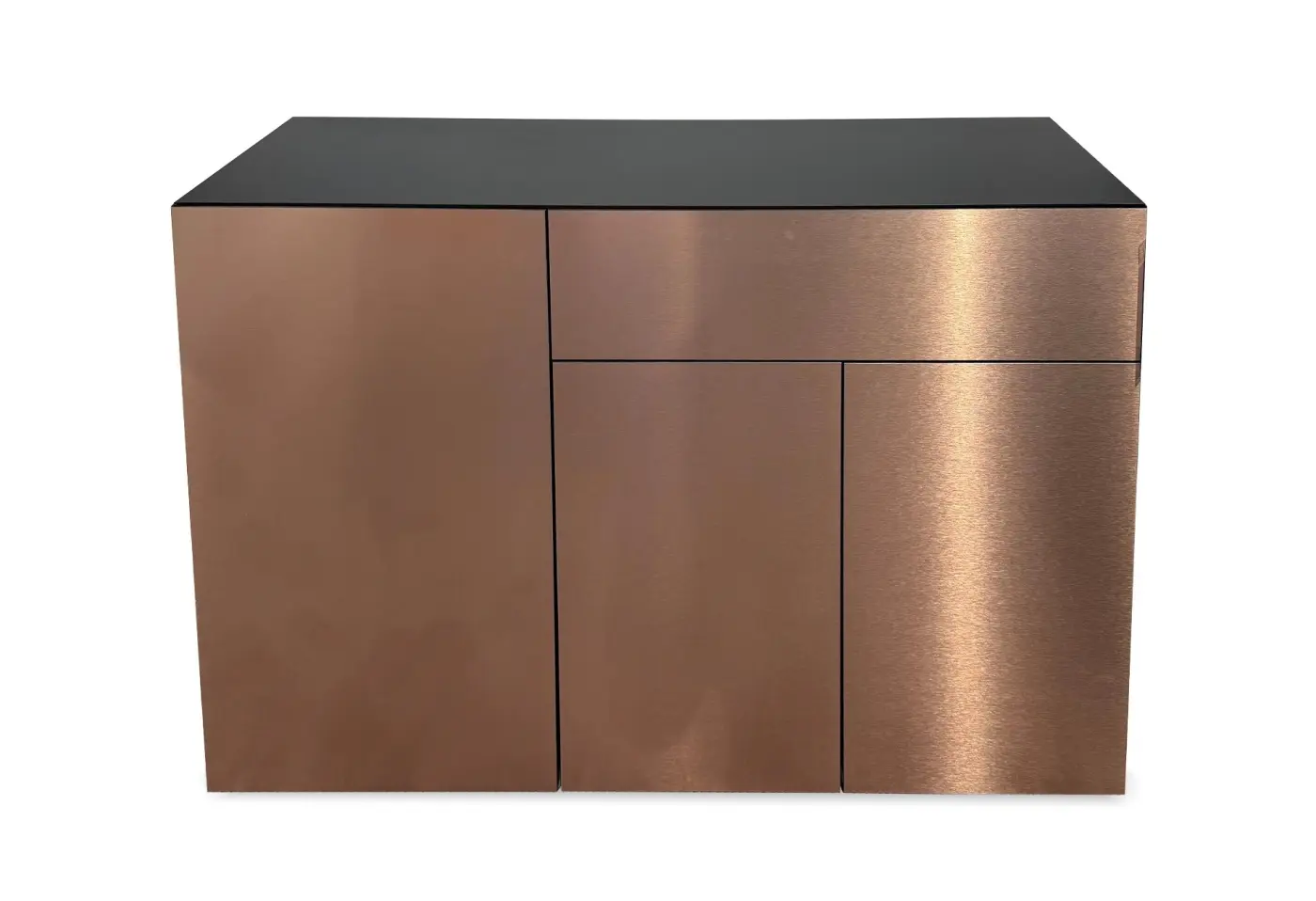 Kommode Pure Korpus 9106 Fenix Damast Front 9205 Metallic Bronce von Vifian ca. 130x83x40cm