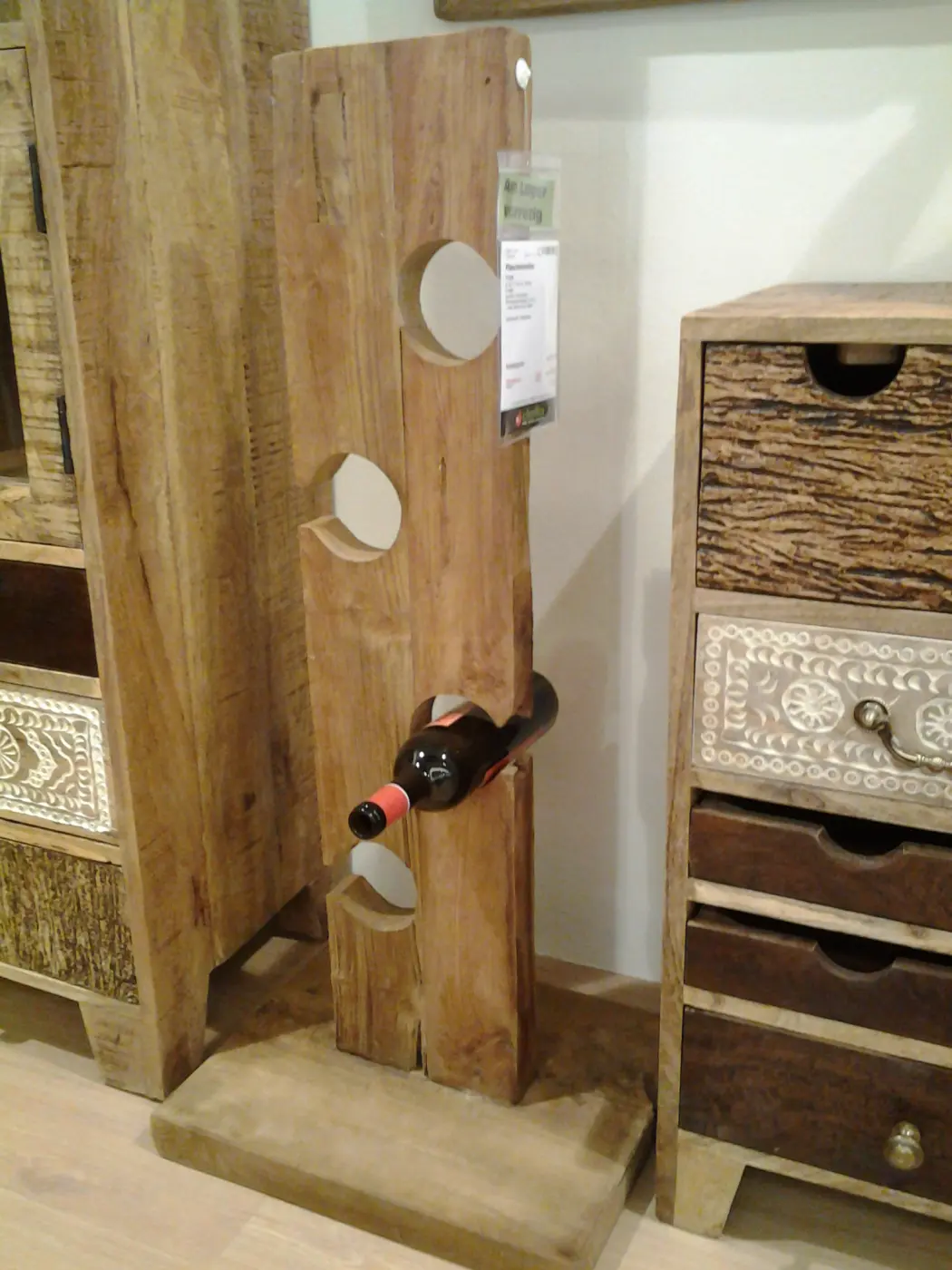 Flaschenhalter Forst Teak ca. 40x105x40cm