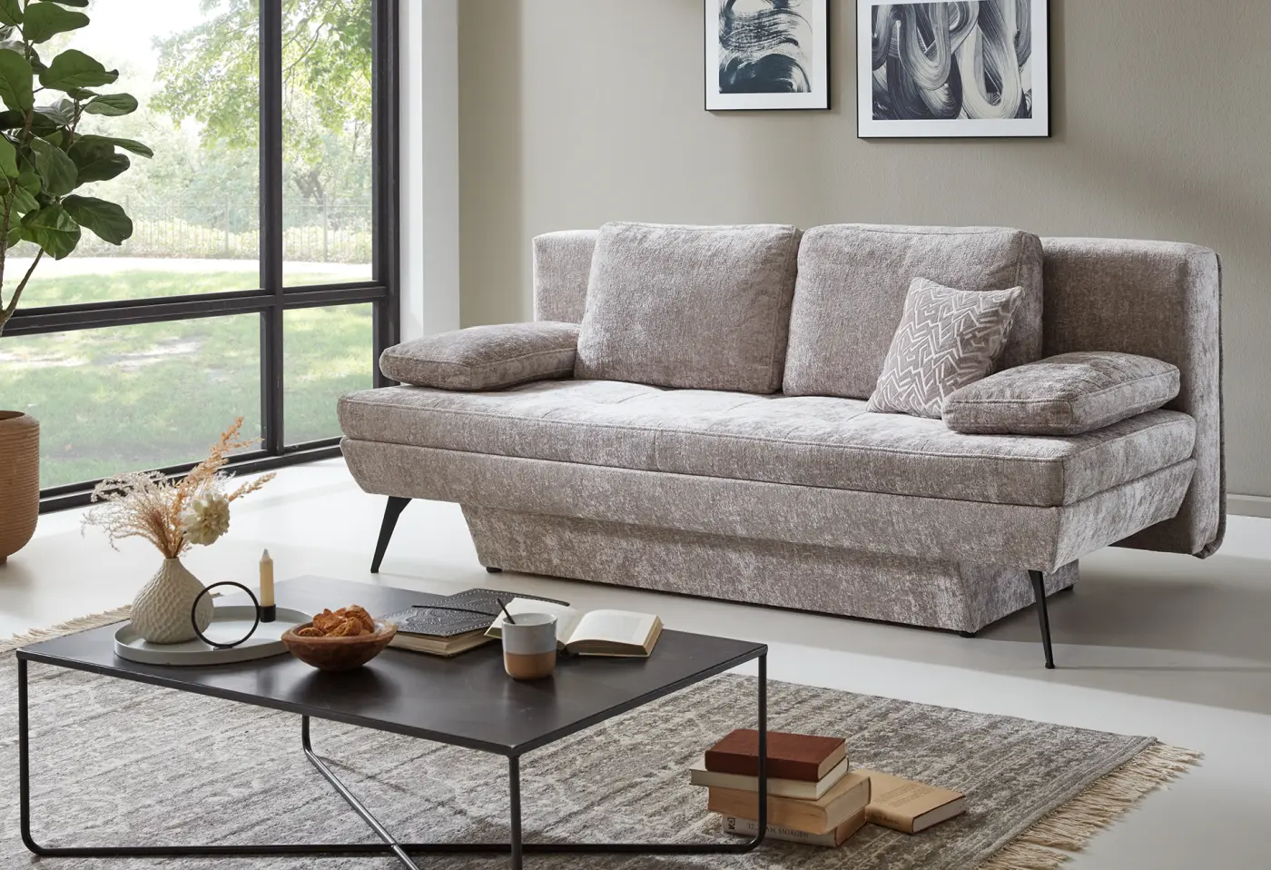 Schlafsofa Territet Stoff 2-7092 ca. 160x210cm