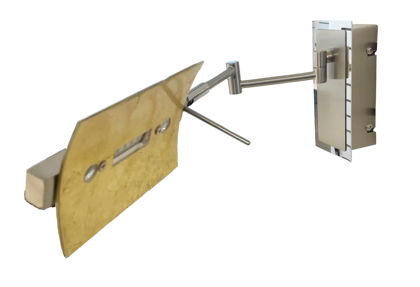 LED-Wandleuchte 13970693.. Nickel matt, Blattgold Aluminium