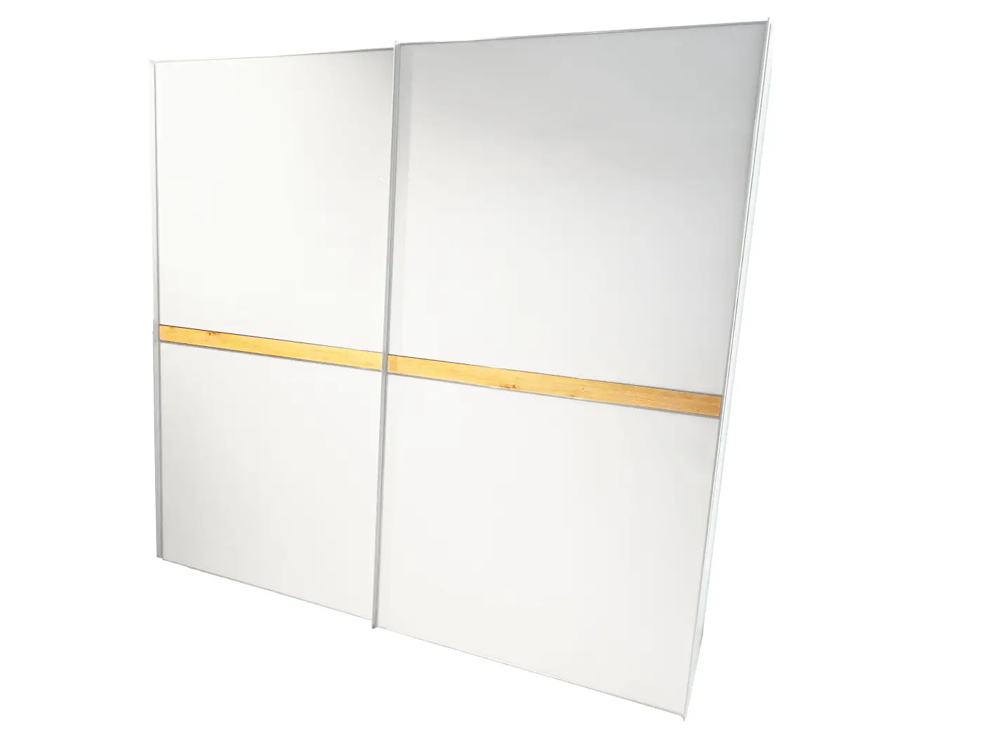 Schwebetürenschrank 12421.10.. Perlaglas ca. 240x223x69cm