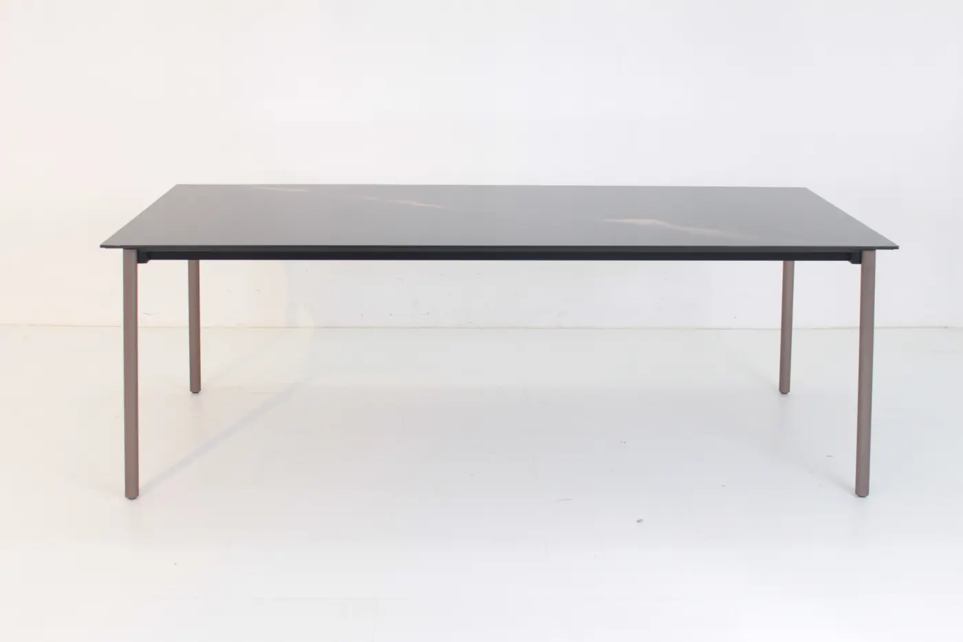 Esstisch Lapis Schwarz mit Gold von Willisau Klarglas Moon Dekor ca. 220x95x75cm