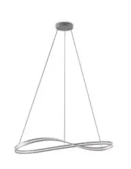 LED-Pendelleuchte 10985.1. Aluminium geschliffen Aluminium ca. 105x80cm