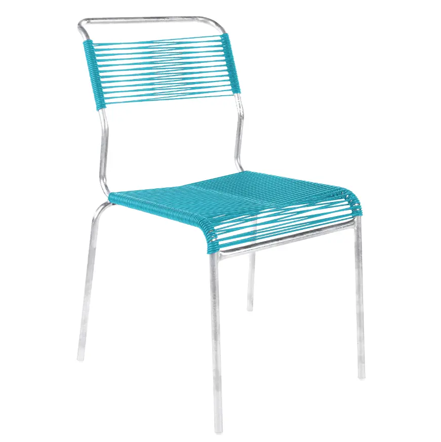 Spaghetti-Stuhl Säntis Türkis von Schaffner Kunststoff ca. 44x85x61cm