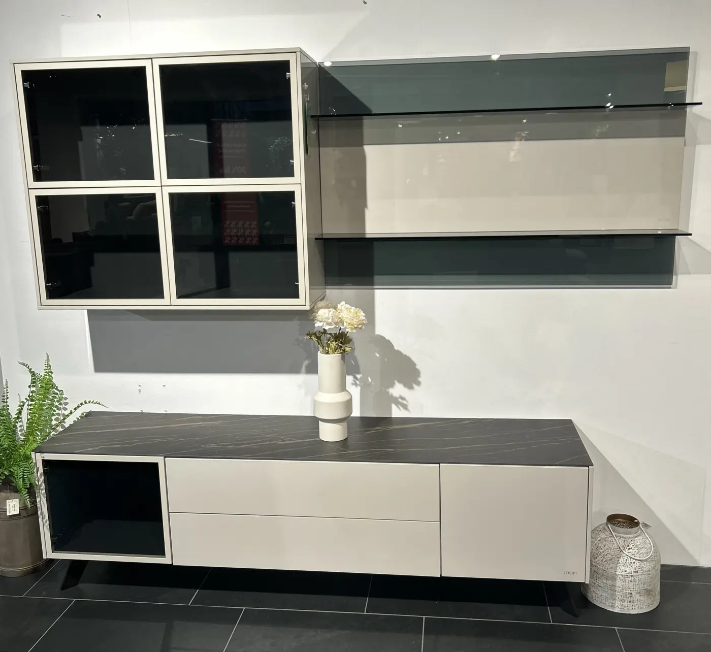 Wohnwand JOOP! Gloss von Joop Lack Kristallgrau Hochglanz