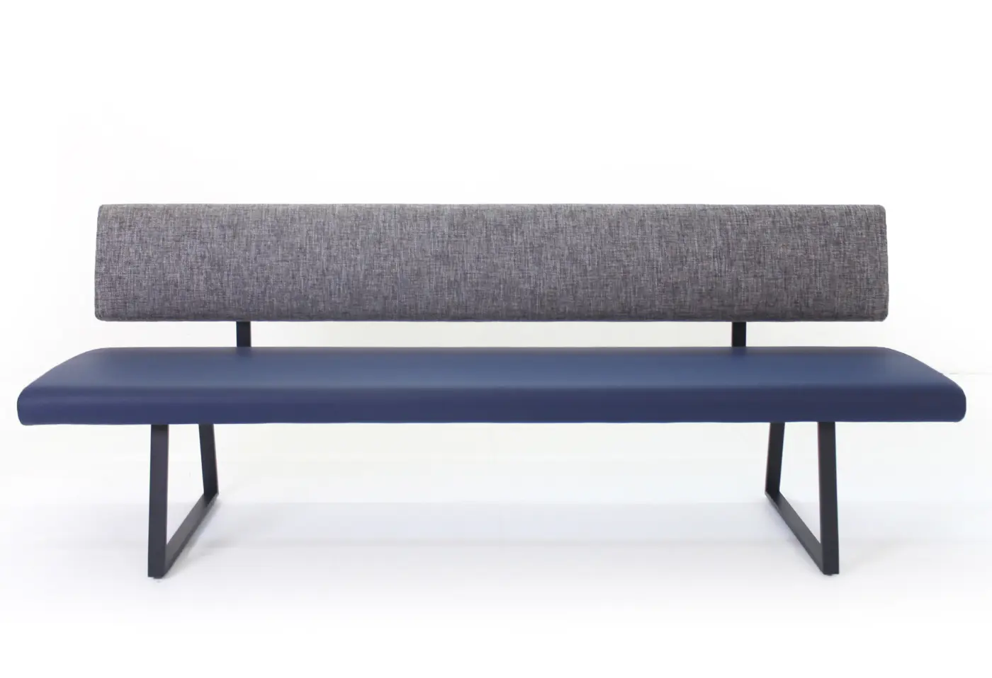 Einzelbank 21121 Rückenlehne/Sitzfläche: Stoff "heaven"/Leder "royal" ca. 220x85x60cm