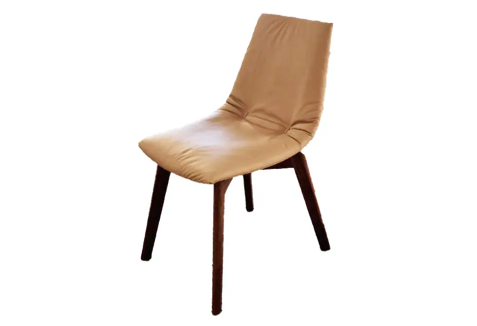 Stuhl Lui von Team 7 Leder "kiesel" ca. 48x87x62cm