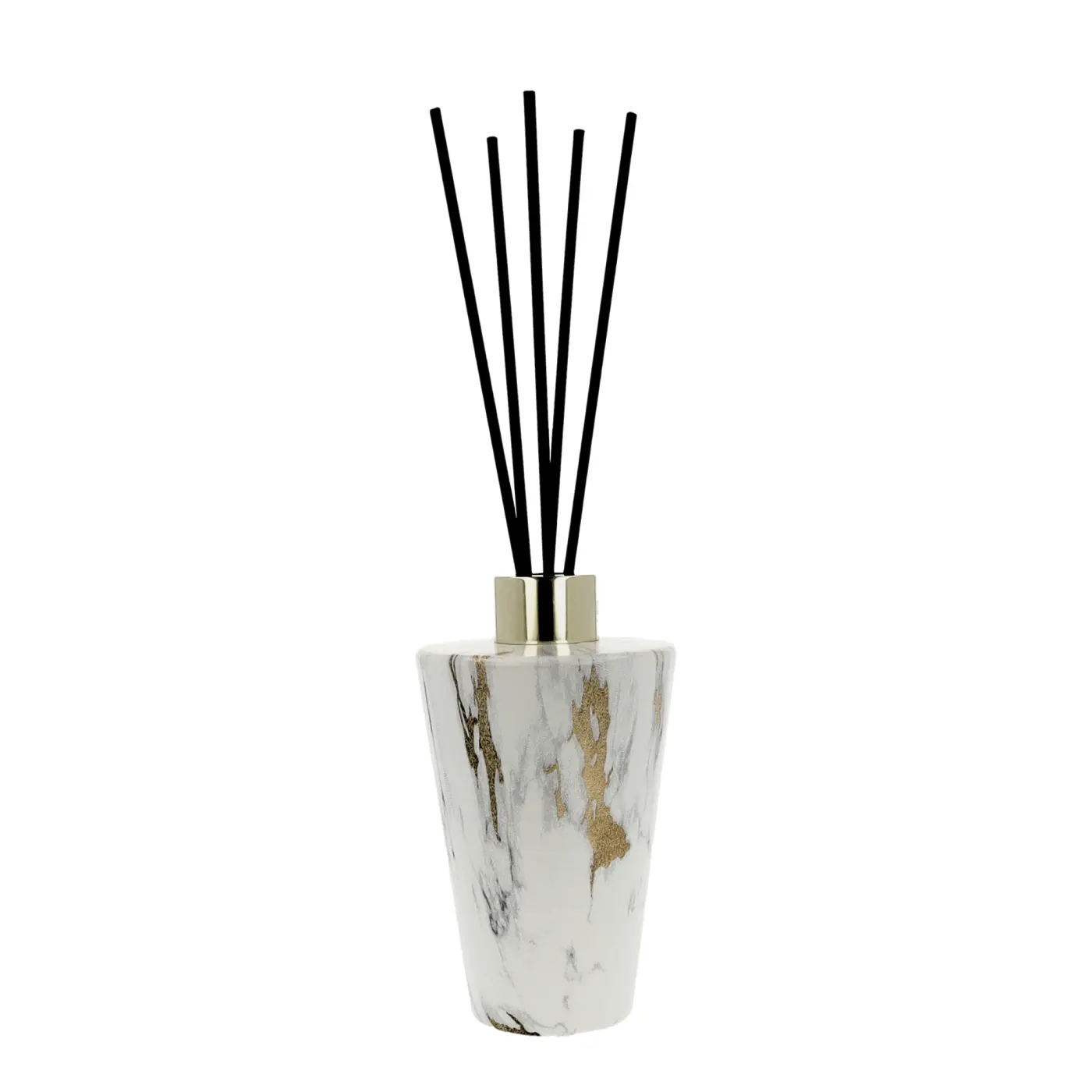 Diffuser 200ml Toilette Goji&Amber Weiss, Gold Glas, Rattanstäbchen, Duftöl