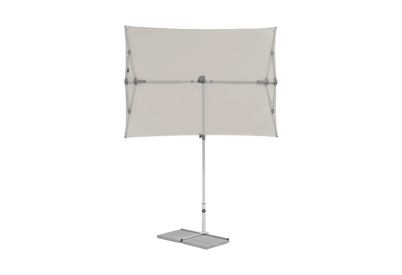 Sonnenschirm Flex Roof Light grey von Glatz ca. 195x140cm