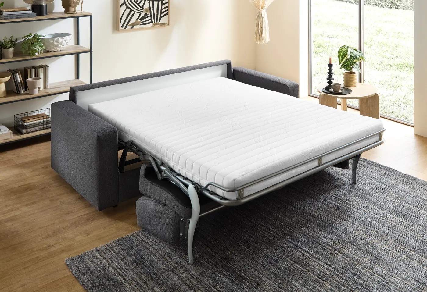 Schlafsofa 12830003.10.. Stoff 8-1005 Grau ca. 140x200cm