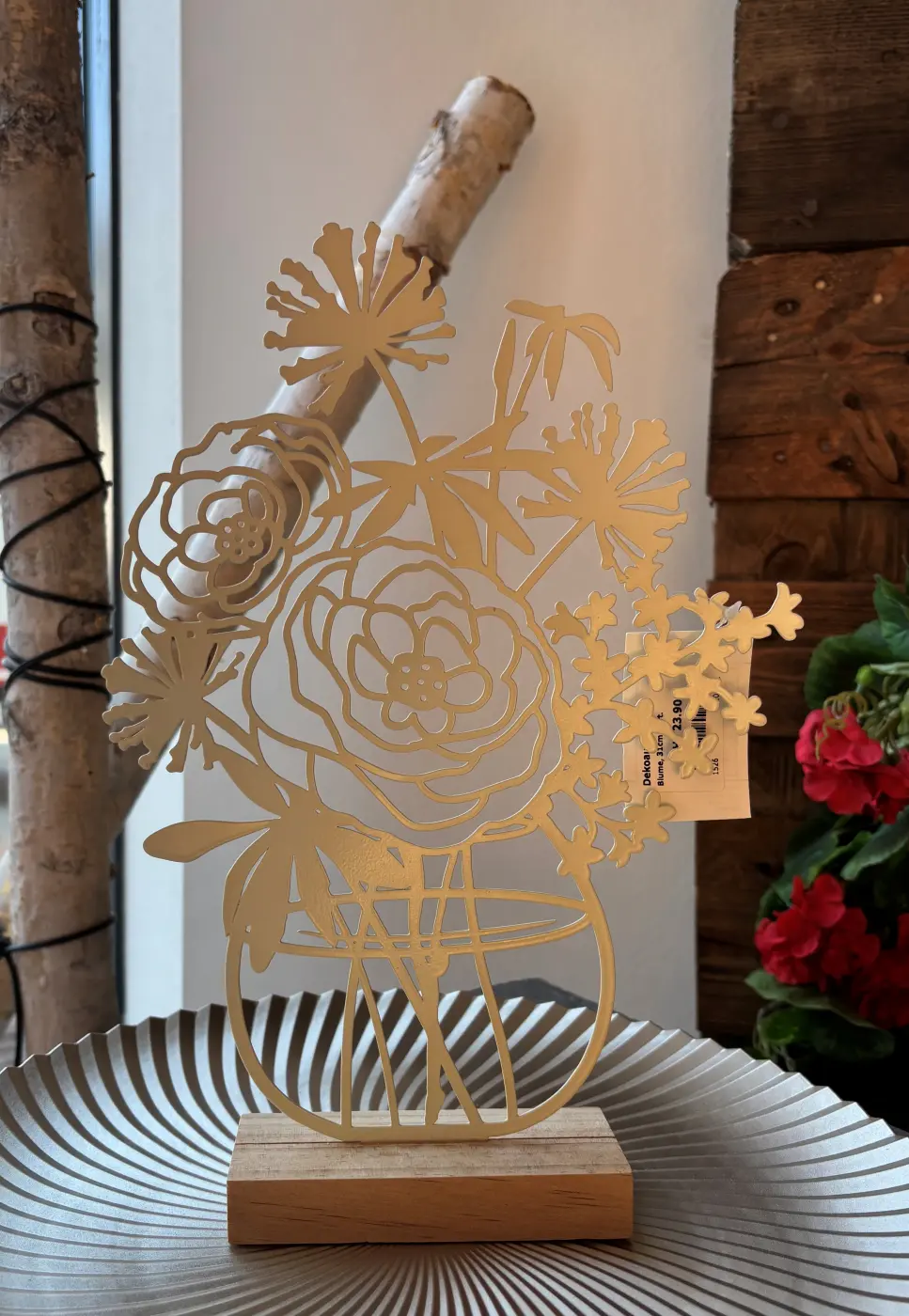 Dekoaufsteller Blume, 31cm, sort. ca. 31cm