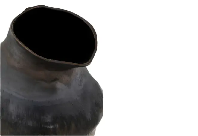 Vase Collapse Braun, Gelb, Schwarz von Kare Keramik ca. 38x58x36cm