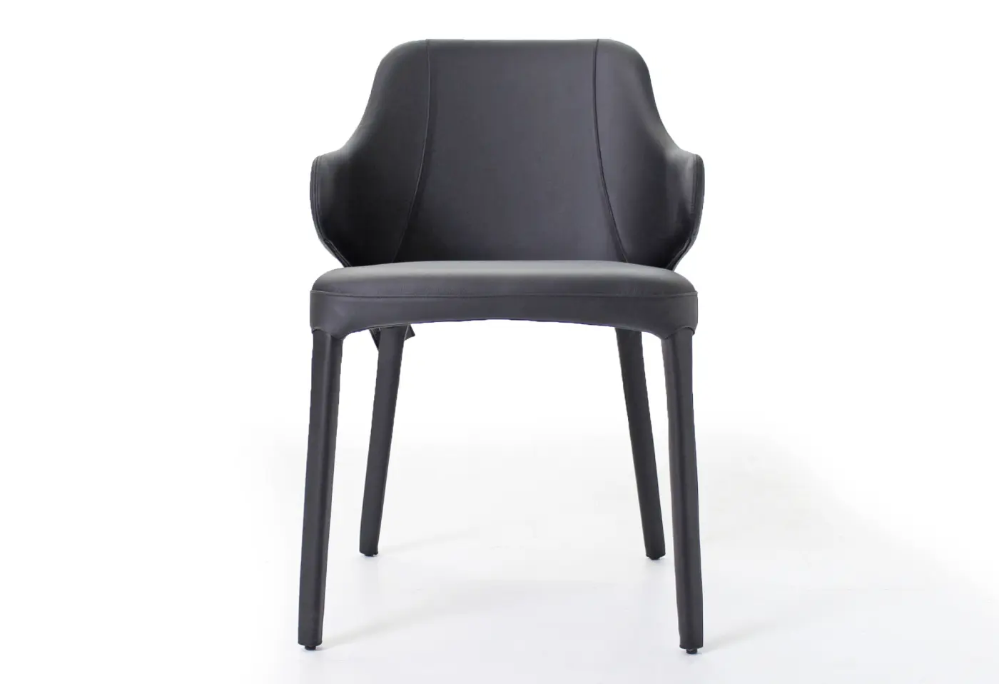 Stuhl 20745.. Leder "nero" ca. 53x81x59cm