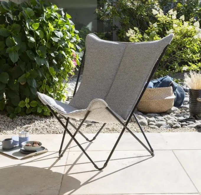 Lounge-Stuhl Sphinx Granite von Lafuma Textil Sunbrella ca. 91x87x83cm
