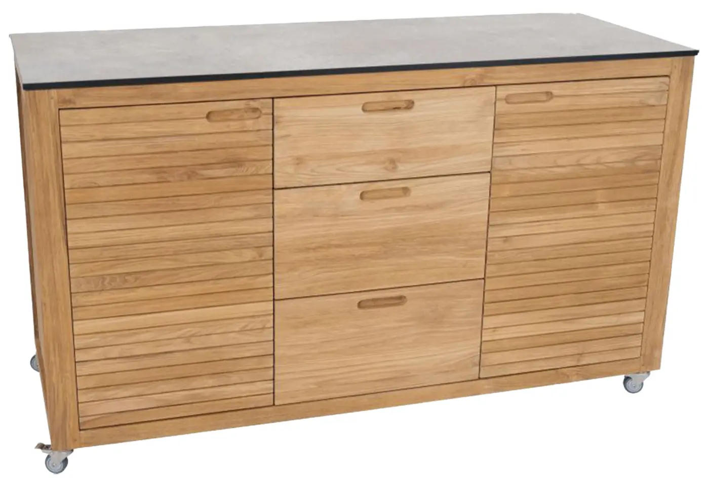 Sideboard Elma Quartz von Stern Teak, Silverstar (HPL) ca. 150x58x88cm