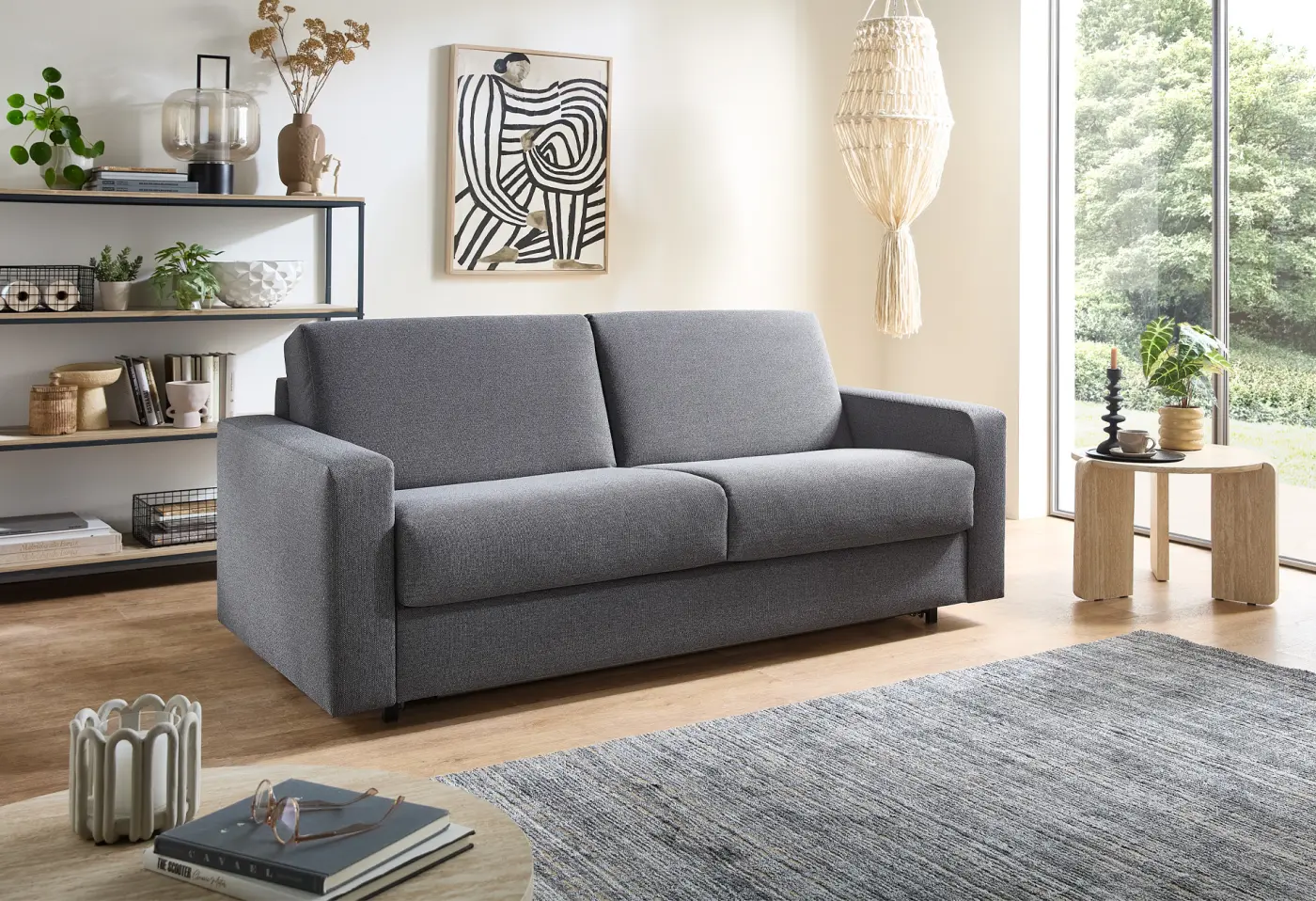 Schlafsofa 12830003.10.. Stoff 8-1005 Grau ca. 140x200cm
