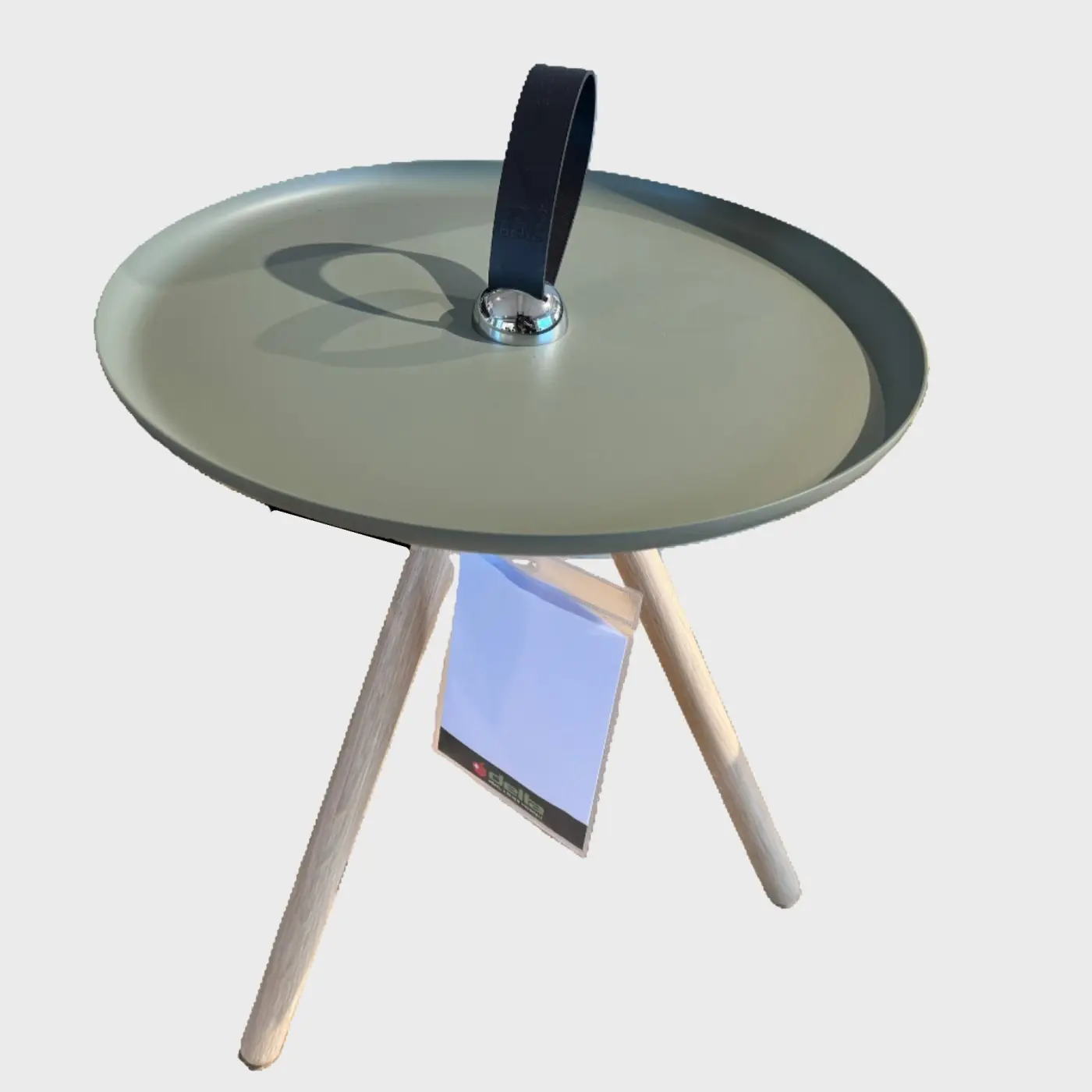 Beistelltisch 2424.40 Teller gepulvert RAL7003 moosgrau ca. 40x45cm