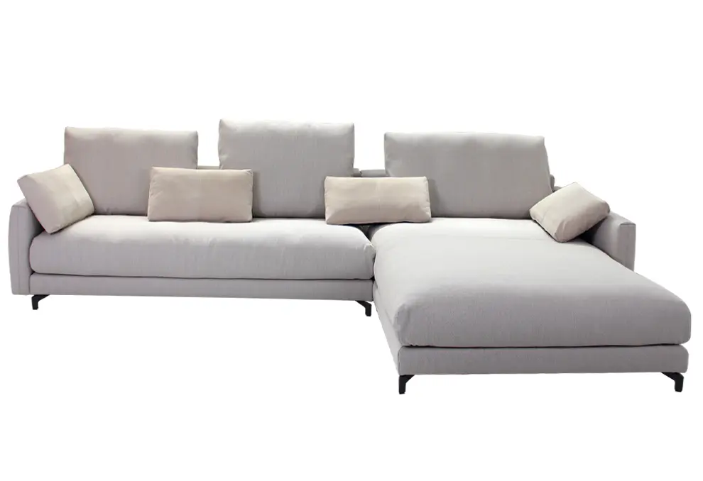 Polstergarnitur Nuvola seidengrau von Rolf Benz Stoff ca. 393x88x110cm