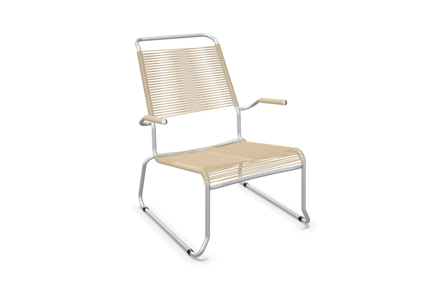 Spaghetti-Lounger Säntis Pastellbraun von Schaffner ca. 68x85x85cm