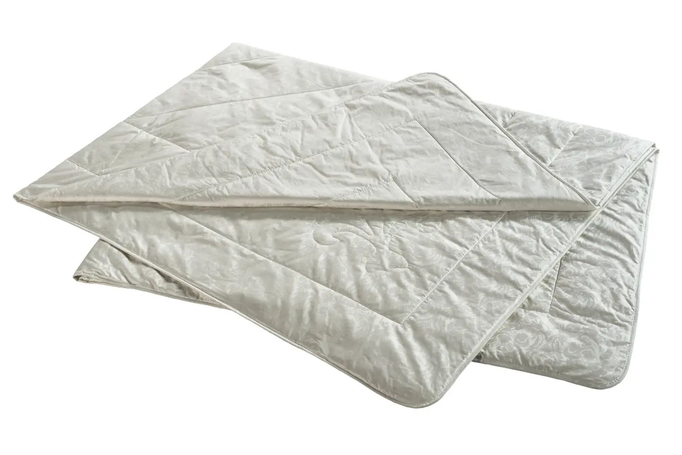 Natur-Duvet Grace light von Billerbeck 100% Baumwolle, Jaquarad-Satin 100% Seide, Tussah-Seide ca. 160x210cm