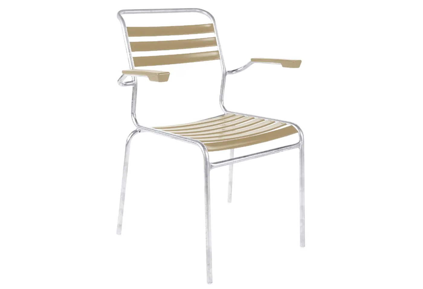 Lättlistuhl Säntis Pastellbraun von Schaffner Kunststoff ca. 62x85x60cm