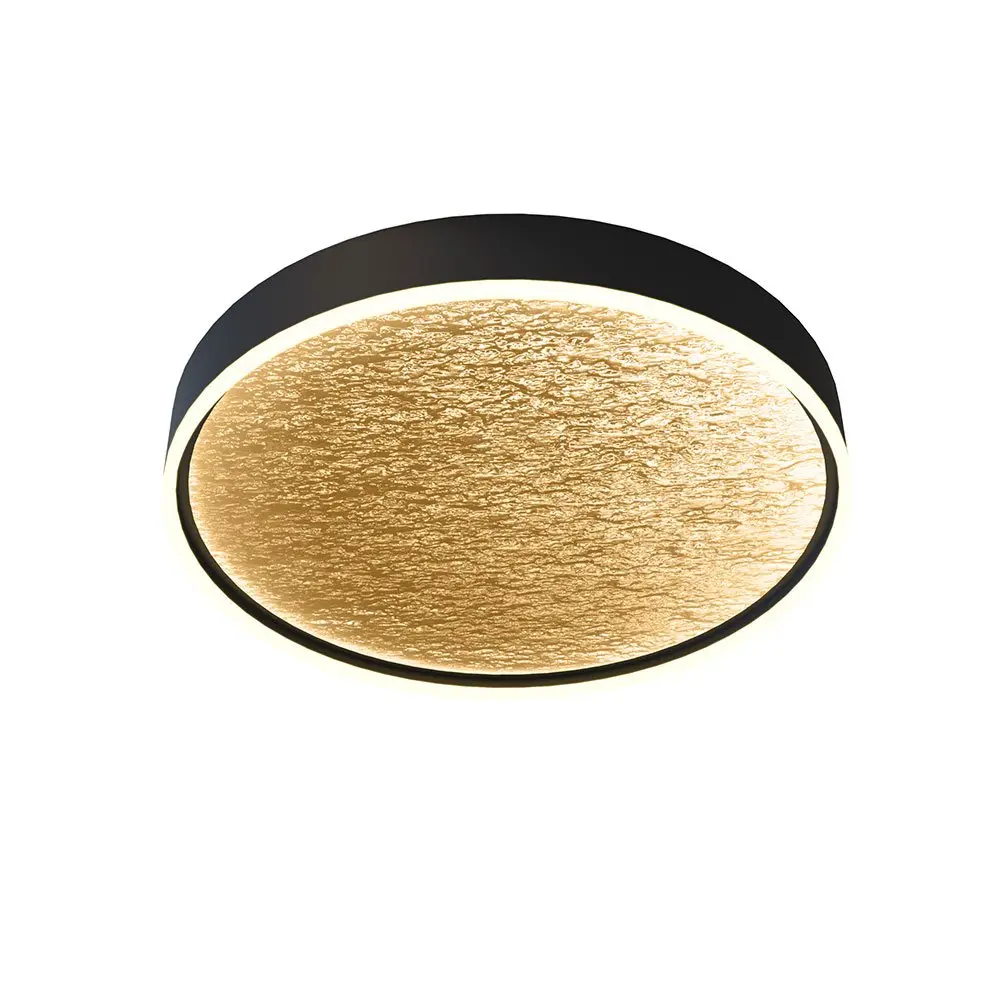 LED-Deckenleuchte 22208.. Schwarz, Gold Metall, Aluminium, Acryl ca. 60x7cm