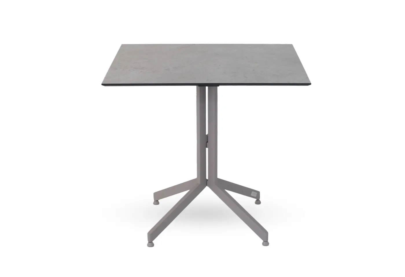 Tisch Faro von Stern Tischplatte Silverstar 2.0 Dekor Flint ca. 80x80cm