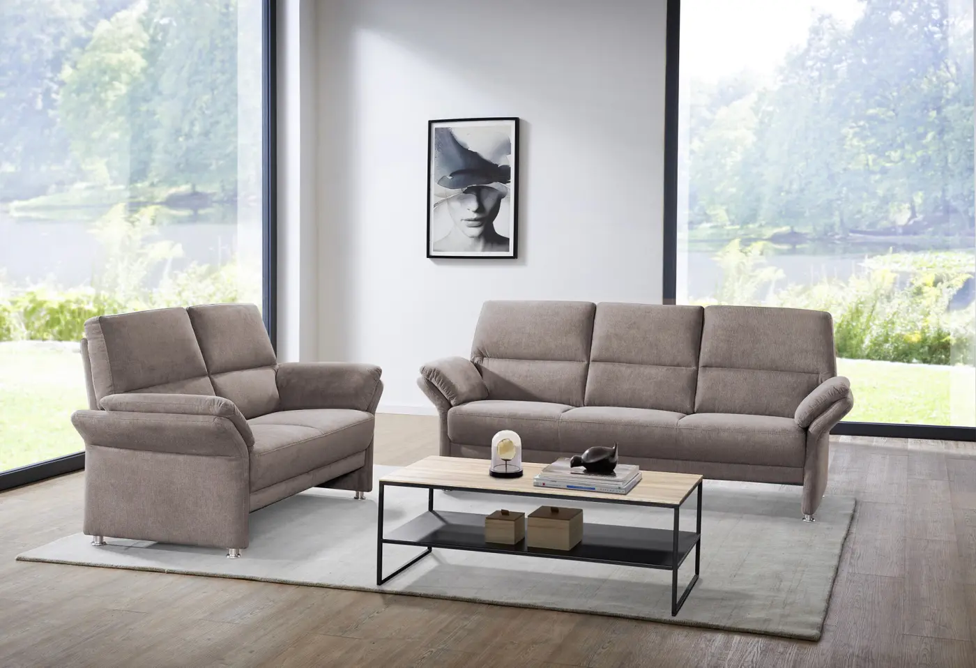 Polstergarnitur 20590.. Locarno sahara Stoff