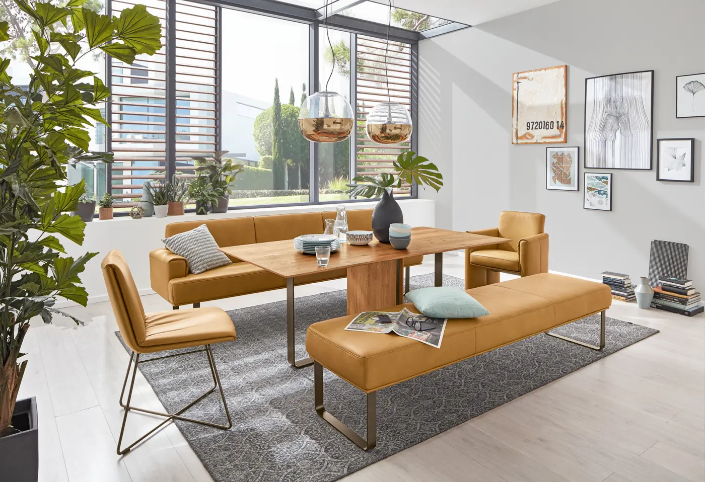 Stuhl MR 2050 Kurkuma von Musterring Leder ca. 59x89x62cm