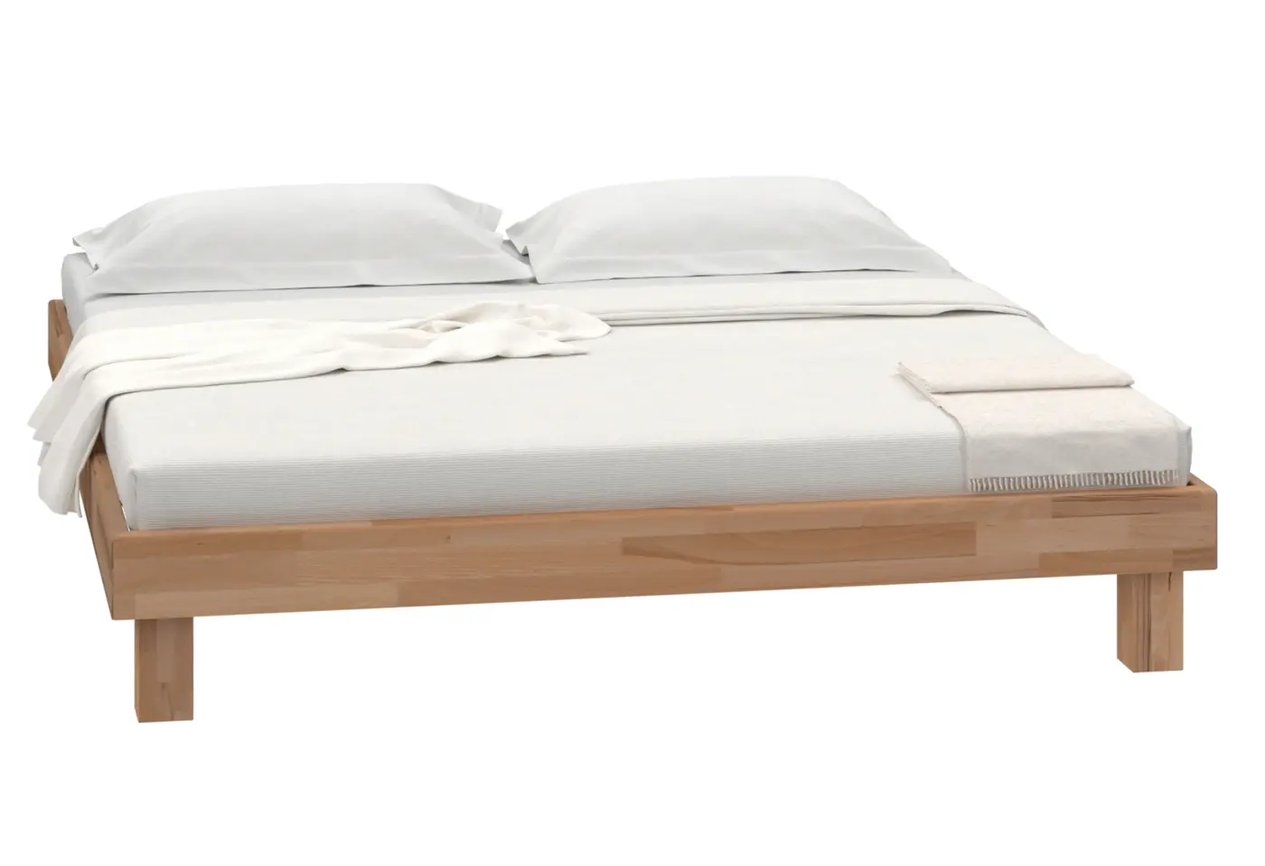 Bett 1688.4 Kernbuche massiv, natur geölt ca. 180x200cm