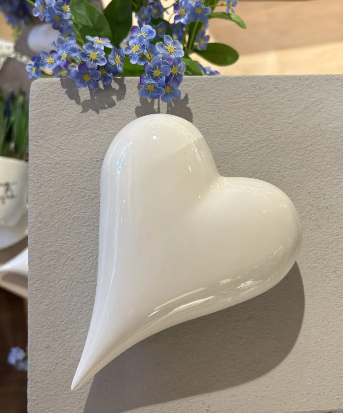 Herz 12x15,5cm Classico, keramik, weiss Weiss Keramik ca. 12x15,5cm