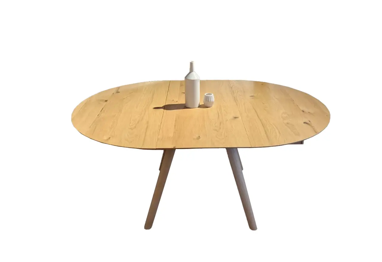 Esstisch Round von Schöner Wohnen Wildeiche hell, soft gebürstet, furniert ca. 120x75cm